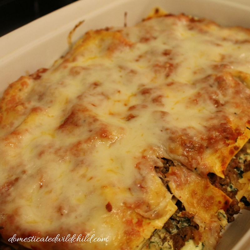 spinach and beef lasagna