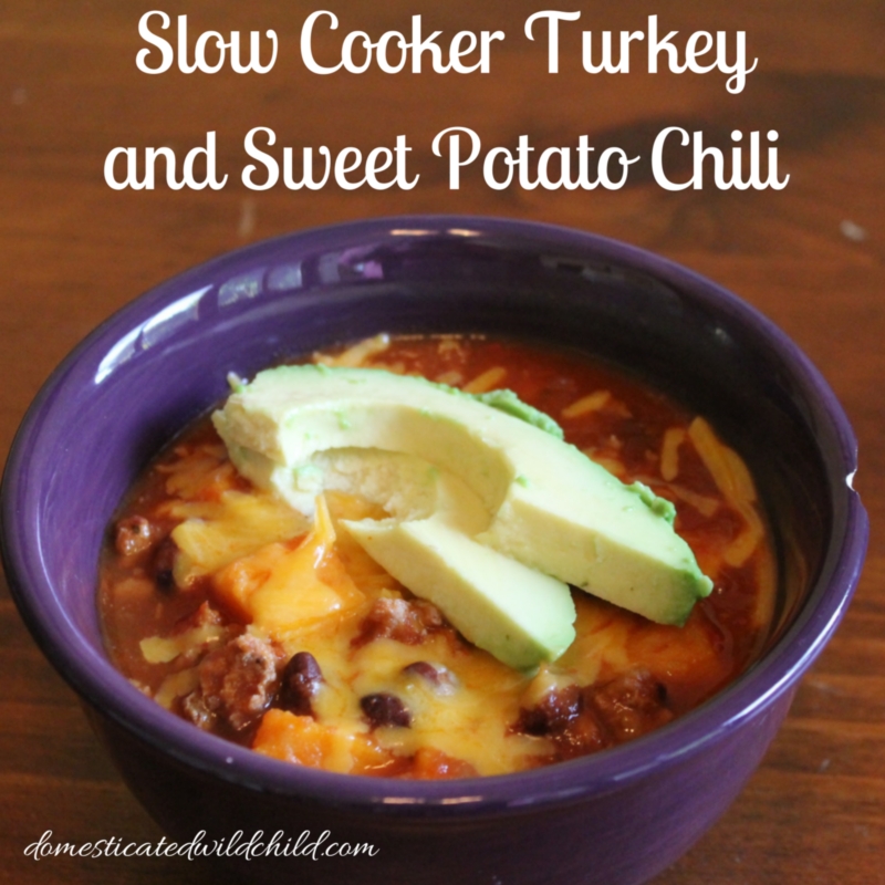 Slow Cooker Turkey and Sweet Potato Chili
