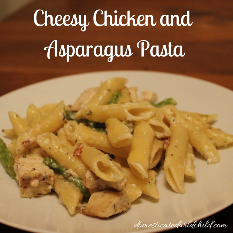 Cheesy Chicken and Asparagus Pasta
