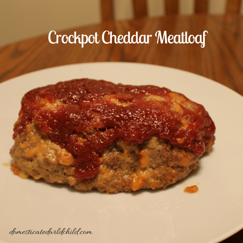 Crockpot Cheddar Meatloaf