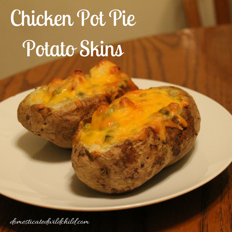 Chicken Pot Pie Potato Skins