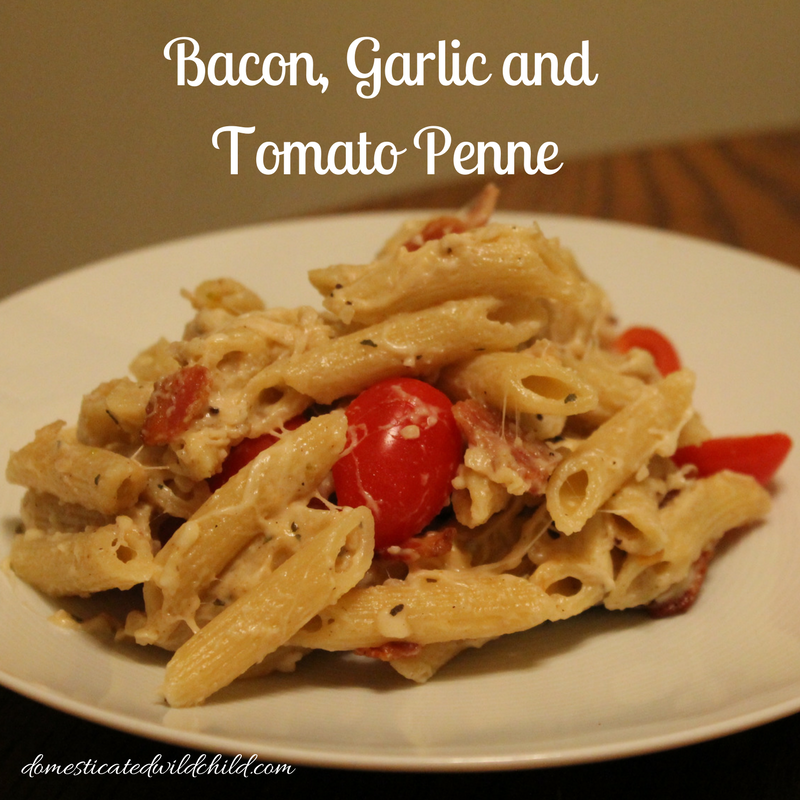 Bacon, Garlic and Tomato Penne