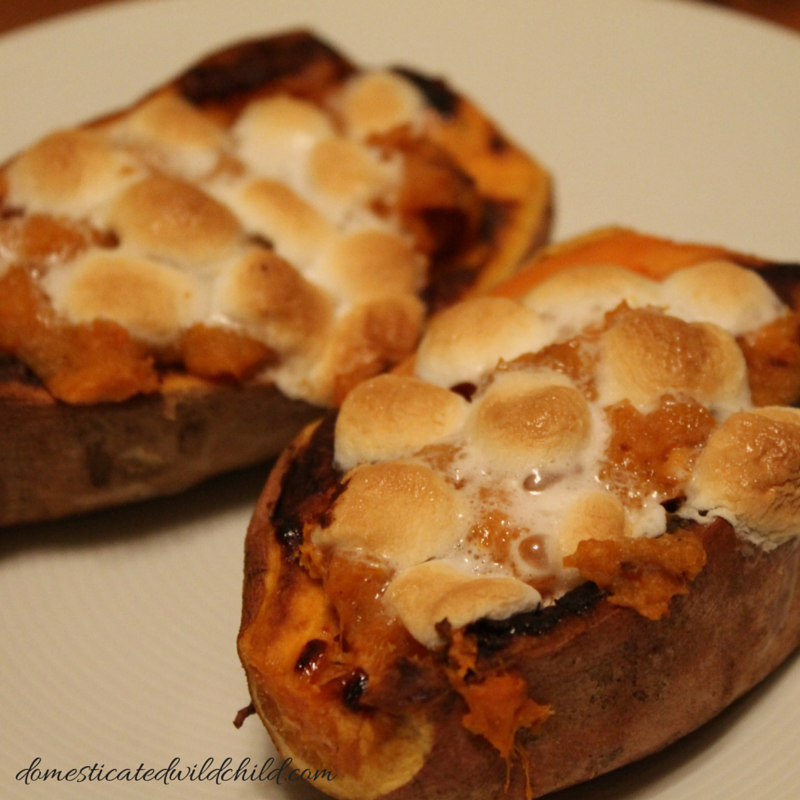 Twice Baked Sweet Potatoes - Domesticated Wild Child